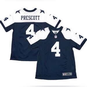 Youth Nike Dak Prescott Navy Dallas Cowboys Throwback Game Jersey size YXL